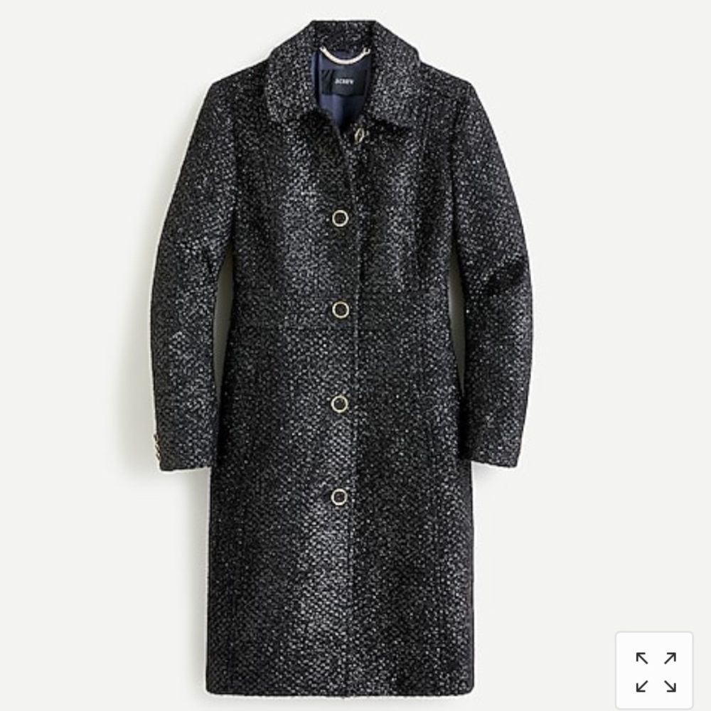 J.Crew Lady Tweed Coat-Metallic